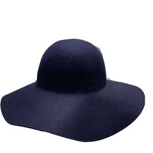 J.CREW women’s navy blue floppy hat 100% wool accessories S/M